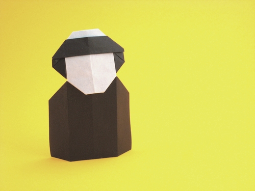 Origami Friar by David Petty folded by Gilad Aharoni
