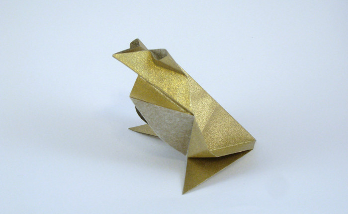 Origami Frog in love by Kunihiko Kasahara folded by Gilad Aharoni