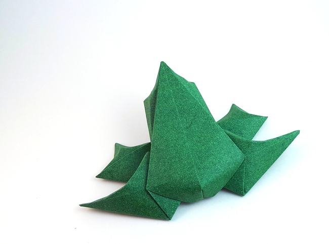 Origami Frog by Beth Johnson folded by Gilad Aharoni