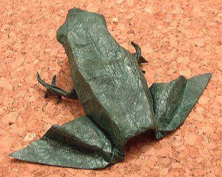 Origami Frog by Michael G. LaFosse folded by Gilad Aharoni