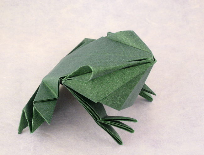 Origami Frog by Jun Maekawa folded by Gilad Aharoni