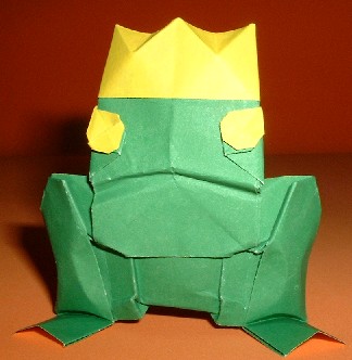 Origami Frog prince by Robin Glynn folded by Gilad Aharoni