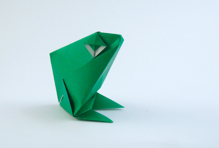 Origami Smiling frog by Roman Diaz folded by Gilad Aharoni