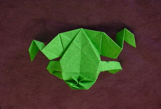 Origami Frog by Stephen Weiss folded by Gilad Aharoni