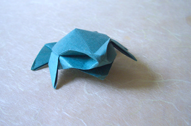 Origami Frog by Joseph Wu folded by Gilad Aharoni