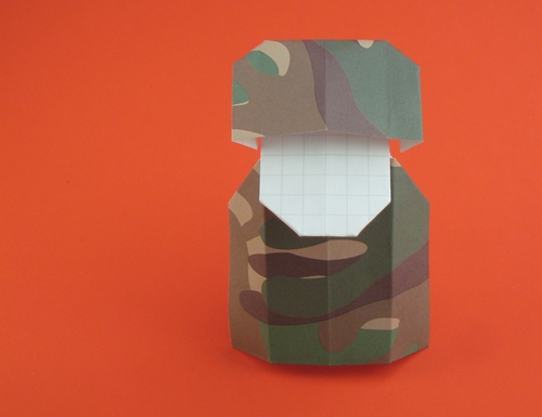 Origami G. I. by David Petty folded by Gilad Aharoni