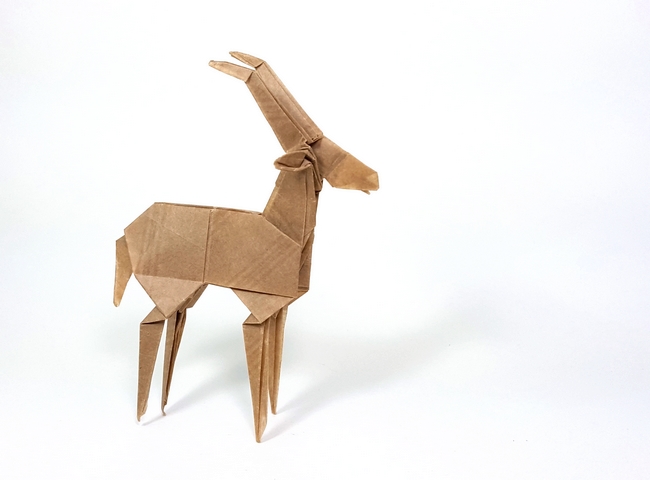 Origami Gazelle by Robert J. Lang folded by Gilad Aharoni