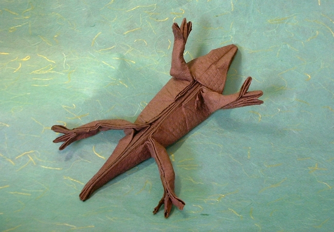 Origami Gecko by Jun Maekawa folded by Gilad Aharoni