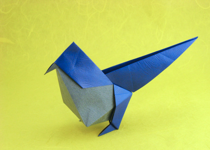 Origami Bird - geometric by Roman Diaz folded by Gilad Aharoni