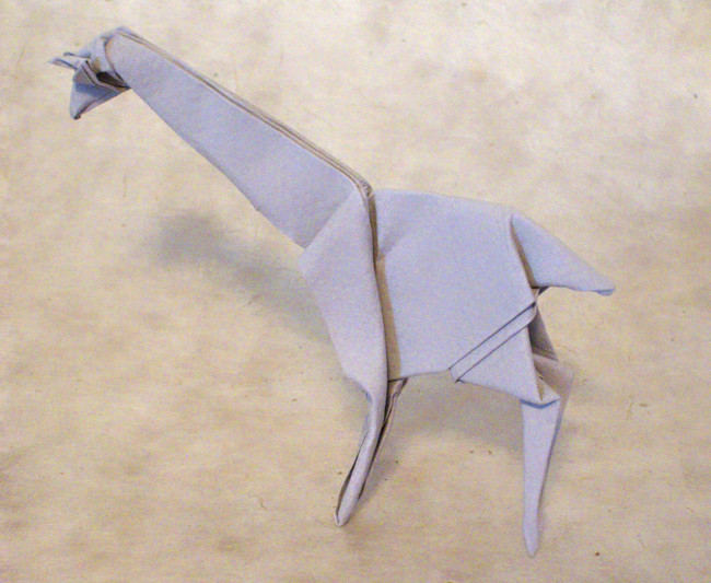 Origami Giraffe by David Brill folded by Gilad Aharoni