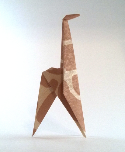 Origami Giraffe by Miri Golan folded by Gilad Aharoni