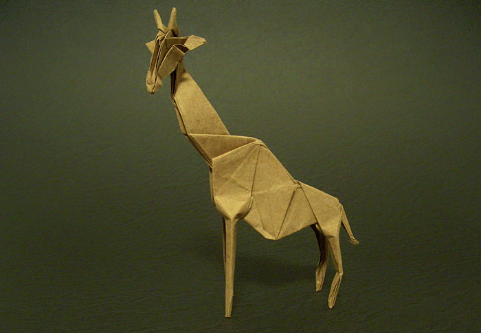 Origami Giraffe by Hideo Komatsu folded by Gilad Aharoni