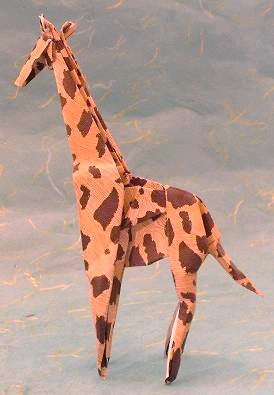 Origami Giraffe by John Montroll folded by Gilad Aharoni