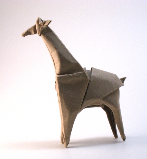 Origami Giraffe by Fuchimoto Muneji folded by Gilad Aharoni