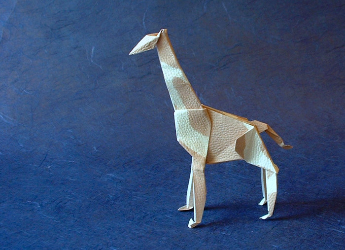 Origami Giraffe by Akira Yoshizawa folded by Gilad Aharoni