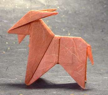Origami Goat by Peterpaul Forcher folded by Gilad Aharoni
