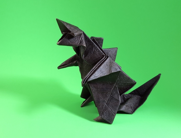 Origami Godzilla by Inoue Takaya folded by Gilad Aharoni