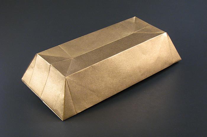 Origami Gold bar by Mark Bolitho folded by Gilad Aharoni