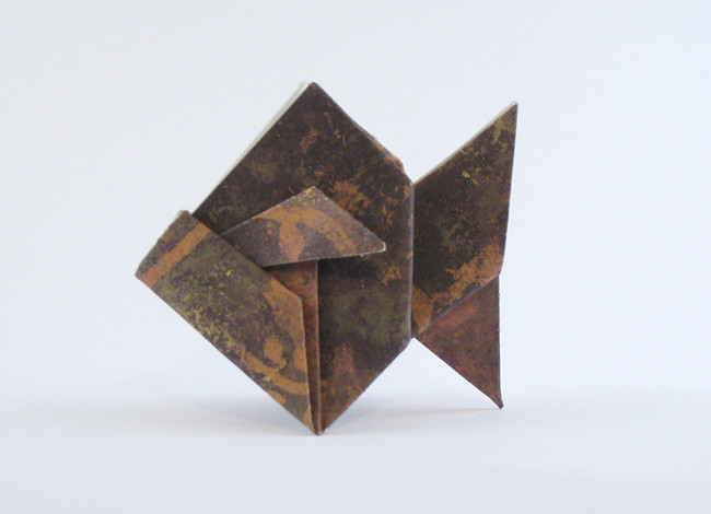 Origami Tokinobu's goldfish by Robert J. Lang folded by Gilad Aharoni