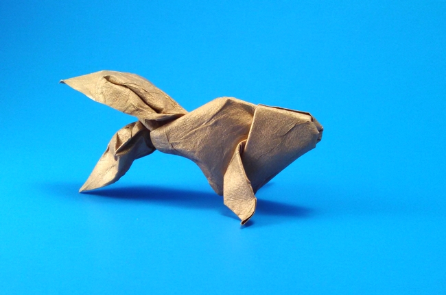 Origami Goldfish by Akira Yoshizawa folded by Gilad Aharoni