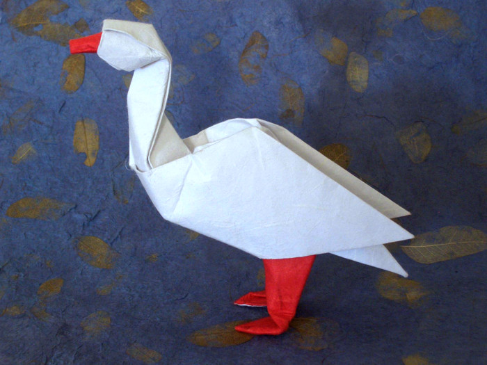 Origami Goose by David Brill folded by Gilad Aharoni