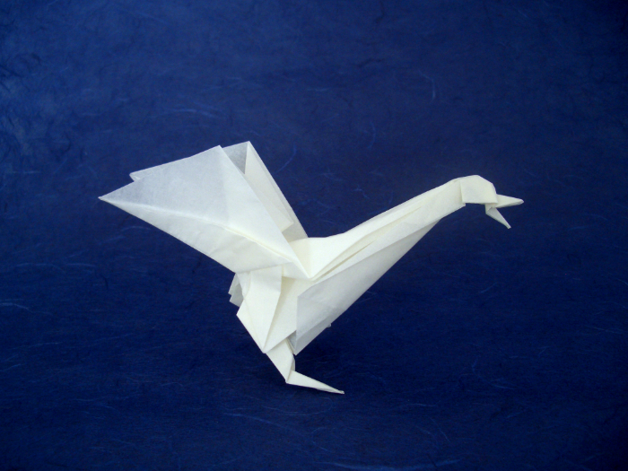 Origami Angry goose by Fred Rohm folded by Gilad Aharoni