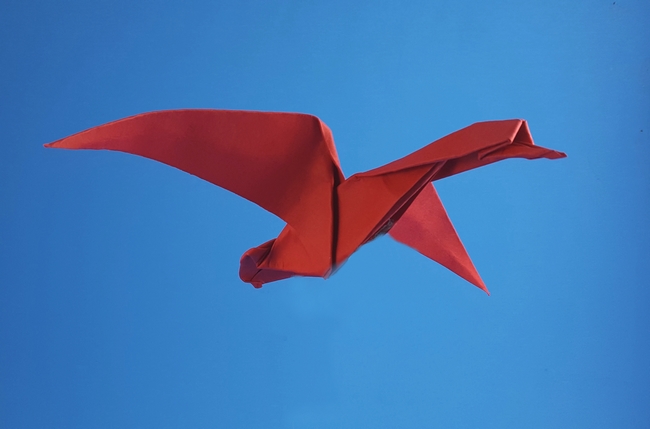 Origami Wild goose by Akira Yoshizawa folded by Gilad Aharoni