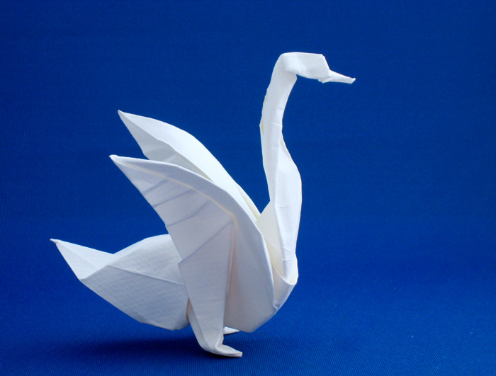 Origami Goose by Jozsef Zsebe folded by Gilad Aharoni