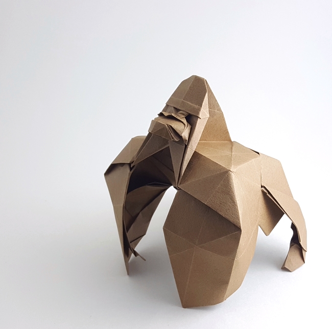 Origami Gorilla by Jeong Jae Il folded by Gilad Aharoni