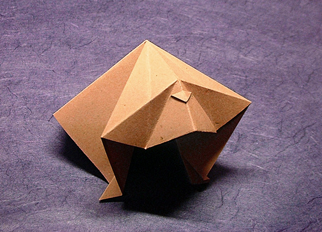 Origami Gorilla by Kunihiko Kasahara folded by Gilad Aharoni