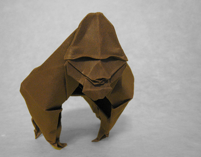 Origami Mountain gorilla by Ronald Koh folded by Gilad Aharoni
