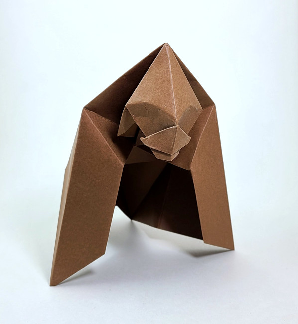 Origami Gorilla by Rob Snyder folded by Gilad Aharoni