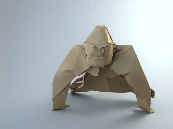 Origami Gorilla by Quentin Trollip folded by Gilad Aharoni