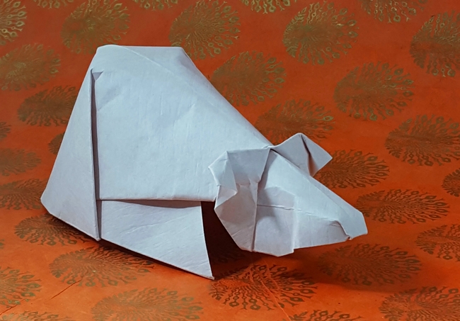 Origami Guinea pig by David Brill folded by Gilad Aharoni
