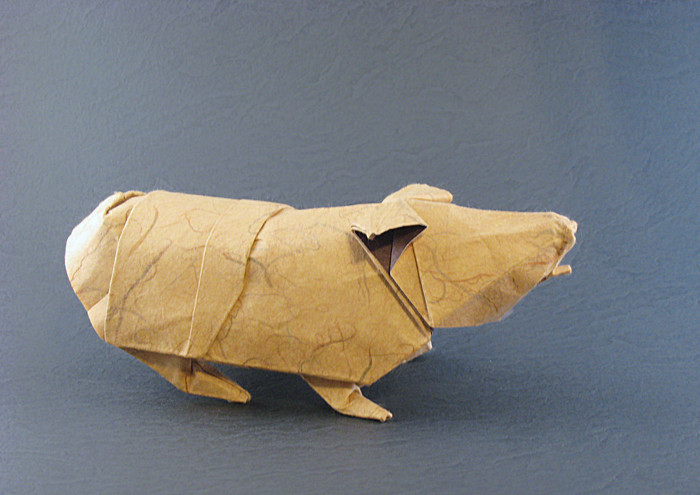 Origami Guinea pig by Chad Killeen folded by Gilad Aharoni