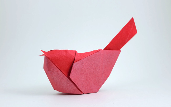 Origami Little bird by Gen Hagiwara folded by Gilad Aharoni