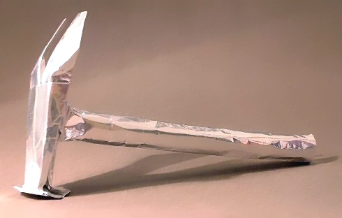 Origami Claw hammer by David Shall folded by Gilad Aharoni
