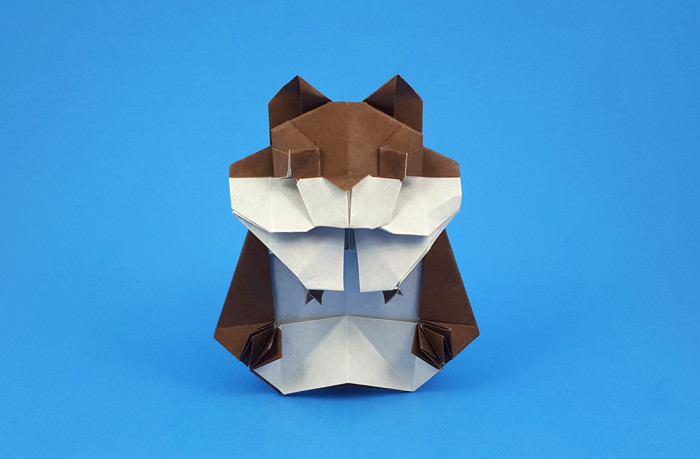 Origami Hamster by Meng Weining (212moving) folded by Gilad Aharoni