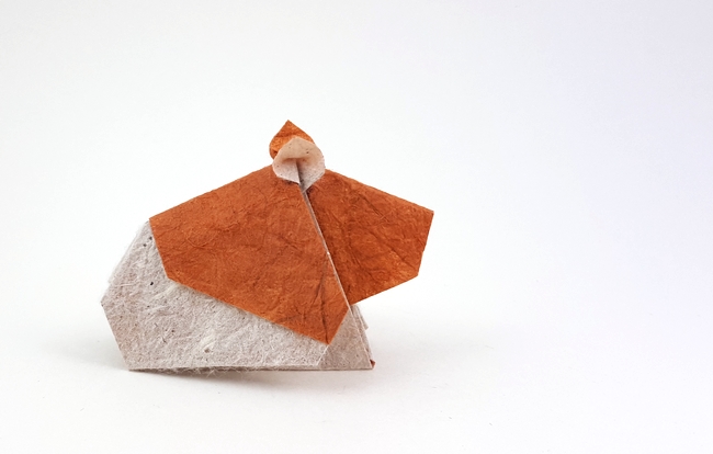 Origami Hamster by Makoto Yamaguchi folded by Gilad Aharoni
