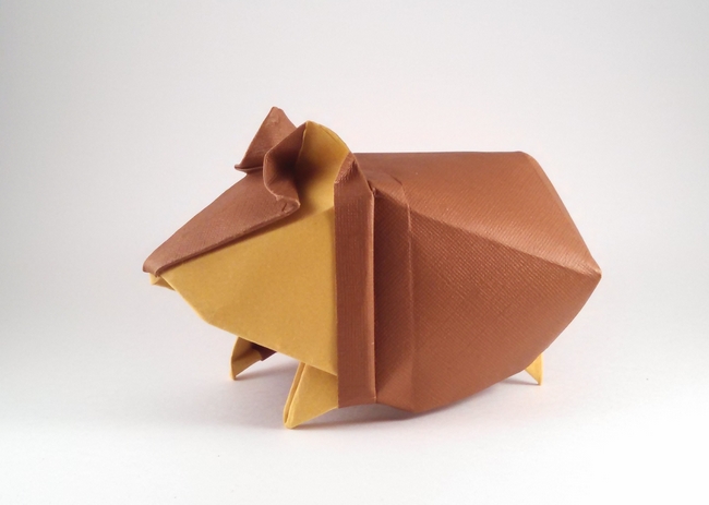 Origami Hamster by Yoo Tae Yong folded by Gilad Aharoni