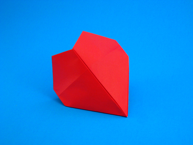 Origami Heart - 3D by Stephen A. Palmer folded by Gilad Aharoni