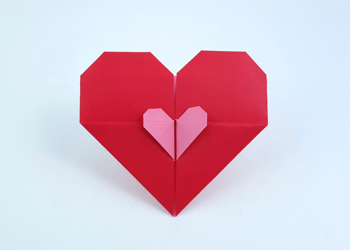 Origami Heart on heart 3 by Francis Ow folded by Gilad Aharoni