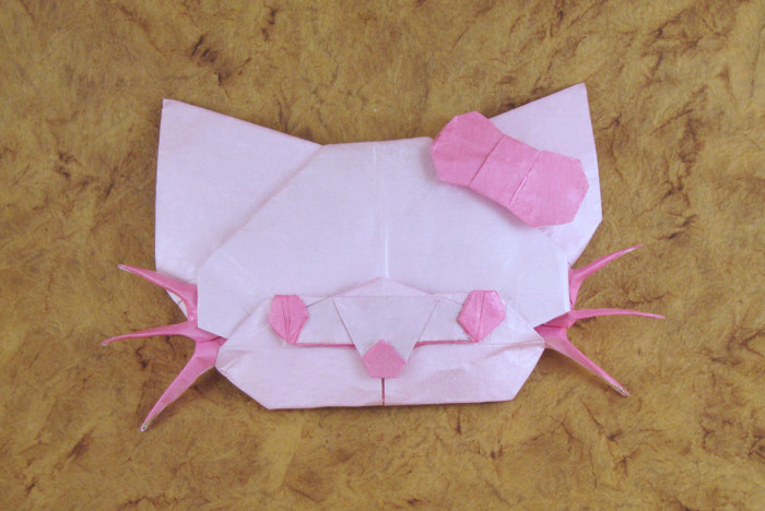 Origami Hello Kitty - Cutie cat by Marc Kirschenbaum folded by Gilad Aharoni
