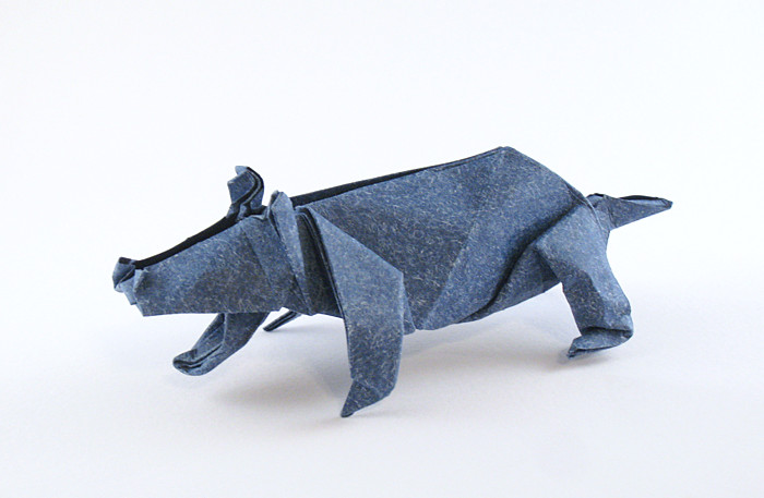 Origami Hippopotamus by Ondrej E. Cibulka folded by Gilad Aharoni