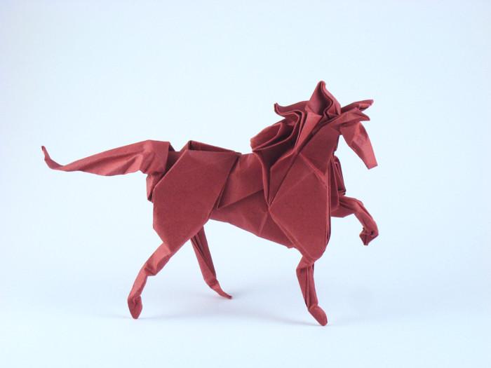 Origami Horse by Nicolas Gajardo Henriquez folded by Gilad Aharoni