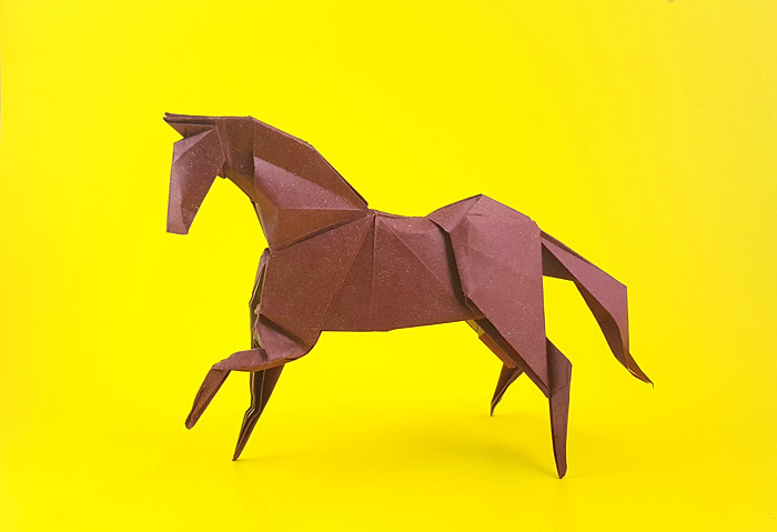 Origami Horse by Hideo Komatsu folded by Gilad Aharoni