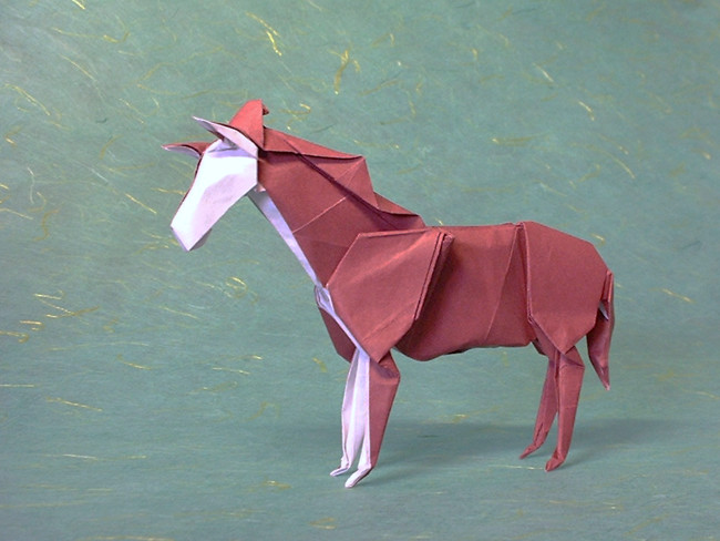 Origami Horse by Miyajima Noboru folded by Gilad Aharoni