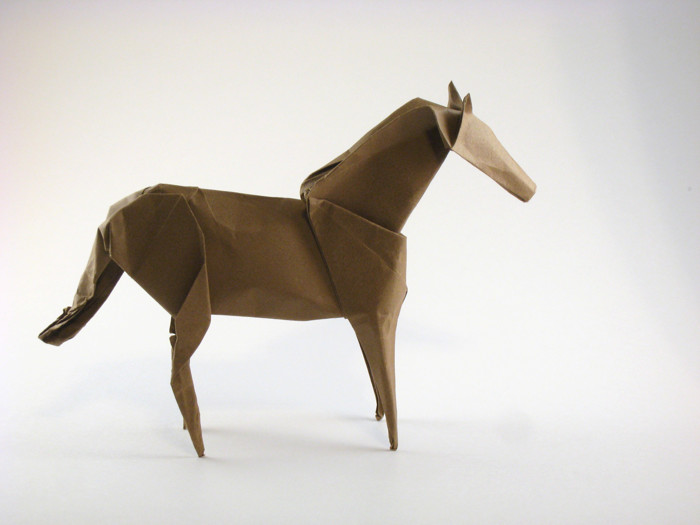 Origami Horse by Saadya Sternberg folded by Gilad Aharoni