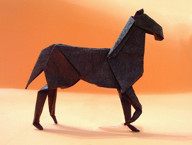 Origami Horse by Akira Yoshizawa folded by Gilad Aharoni
