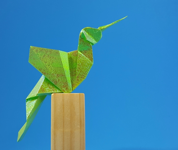 Origami Hummingbird by Ligia Montoya folded by Gilad Aharoni